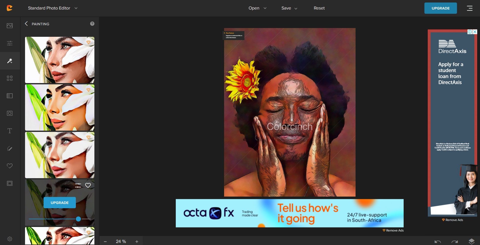 Cartoonizing an image on Colorinch