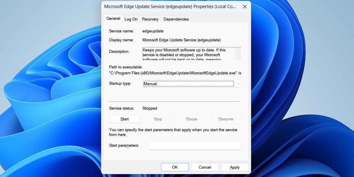 Configure Microsoft Edge Update Service on Windows