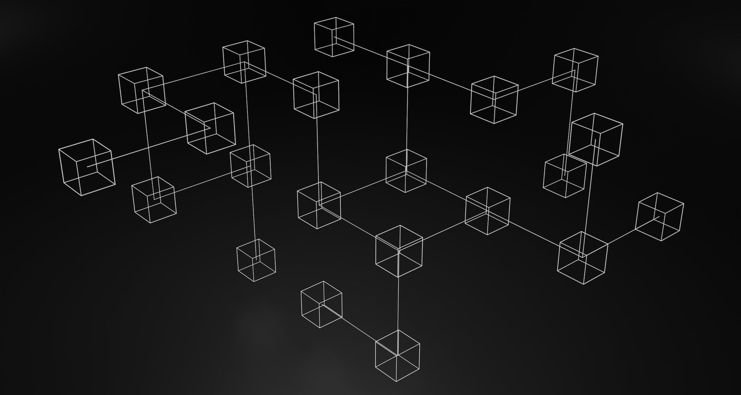digital graphic of decentralized cube network