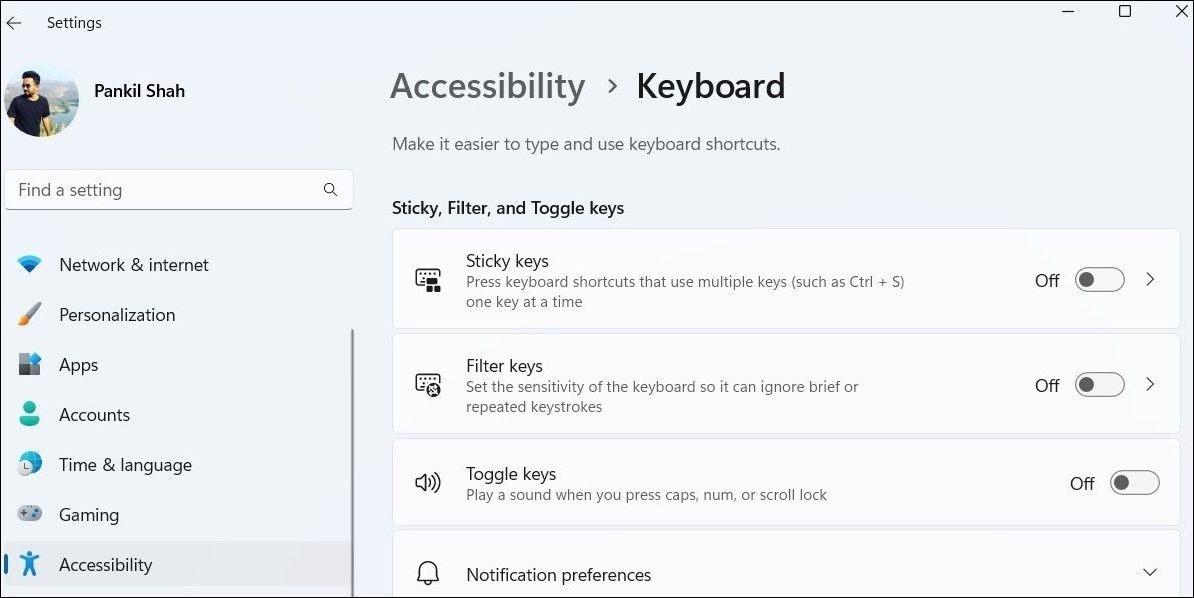 Disable Sticky Keys in Windows