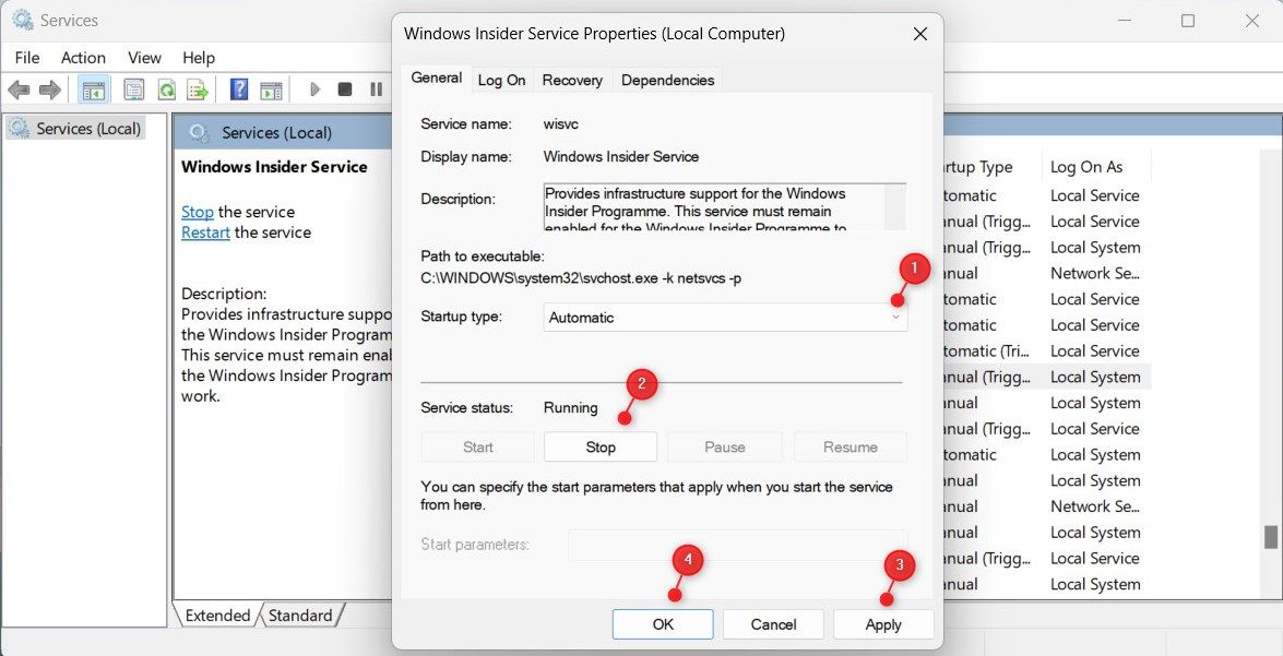 Nonaktifkan Layanan Penginstal Windows Menggunakan Layanan Windows
