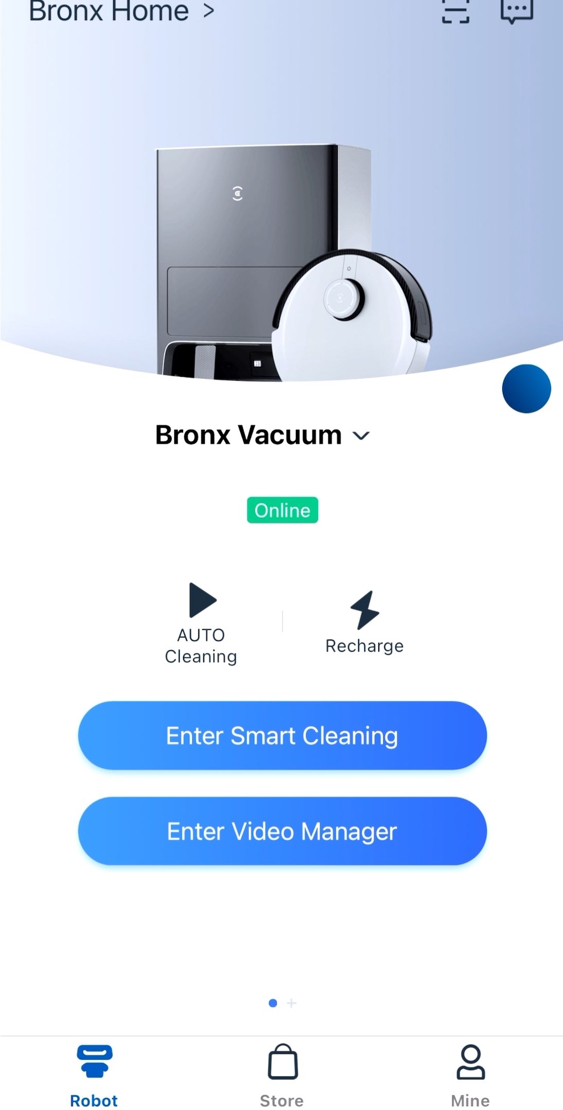 EcoVacs Deebot X1 Omni - منوی اصلی برنامه-1