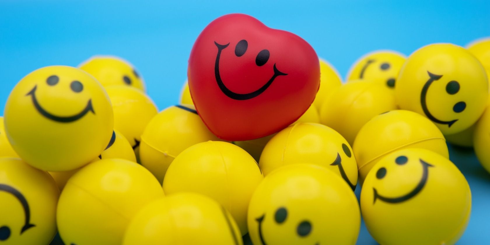 A pile of smiley emoji faces
