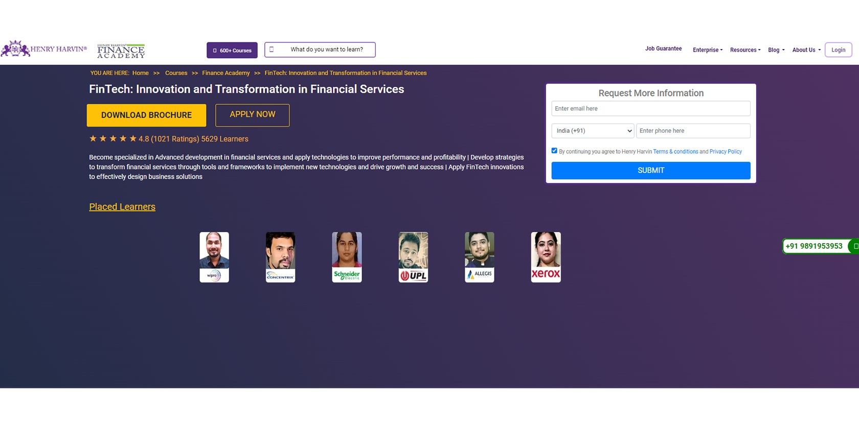 Fintech Innovation and Transformation in Financial Services Course screenshot