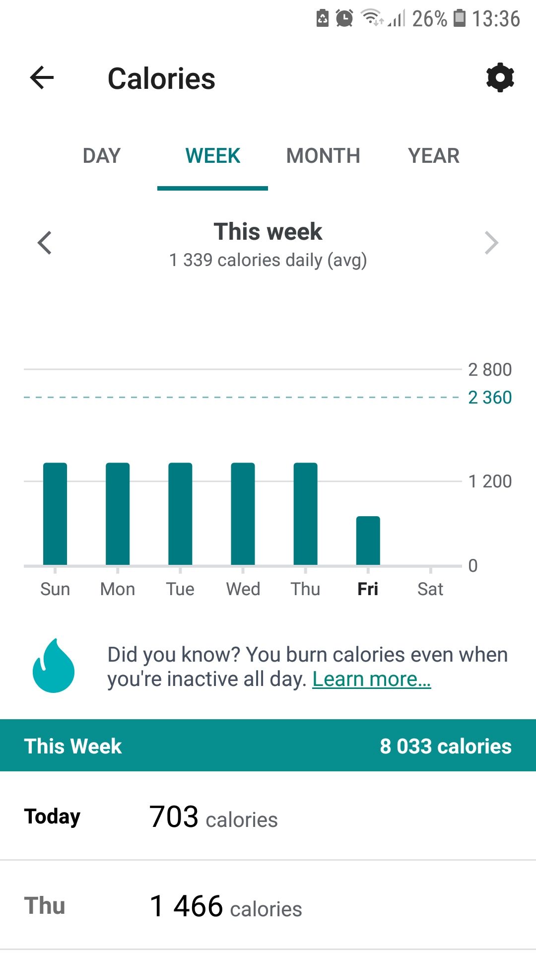 برنامه موبایل Fitbit calories step tracker