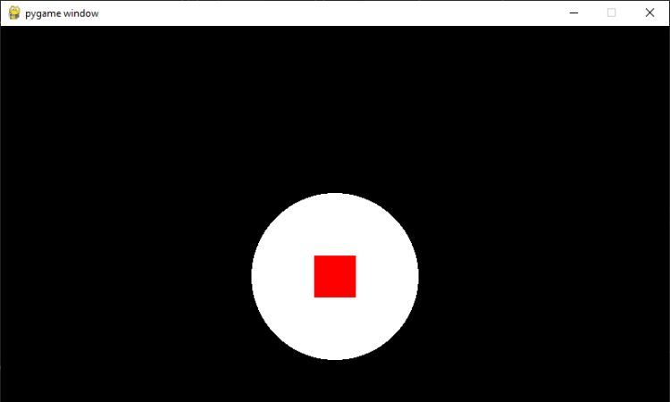 game with a red rectangle drawn inside a white circle