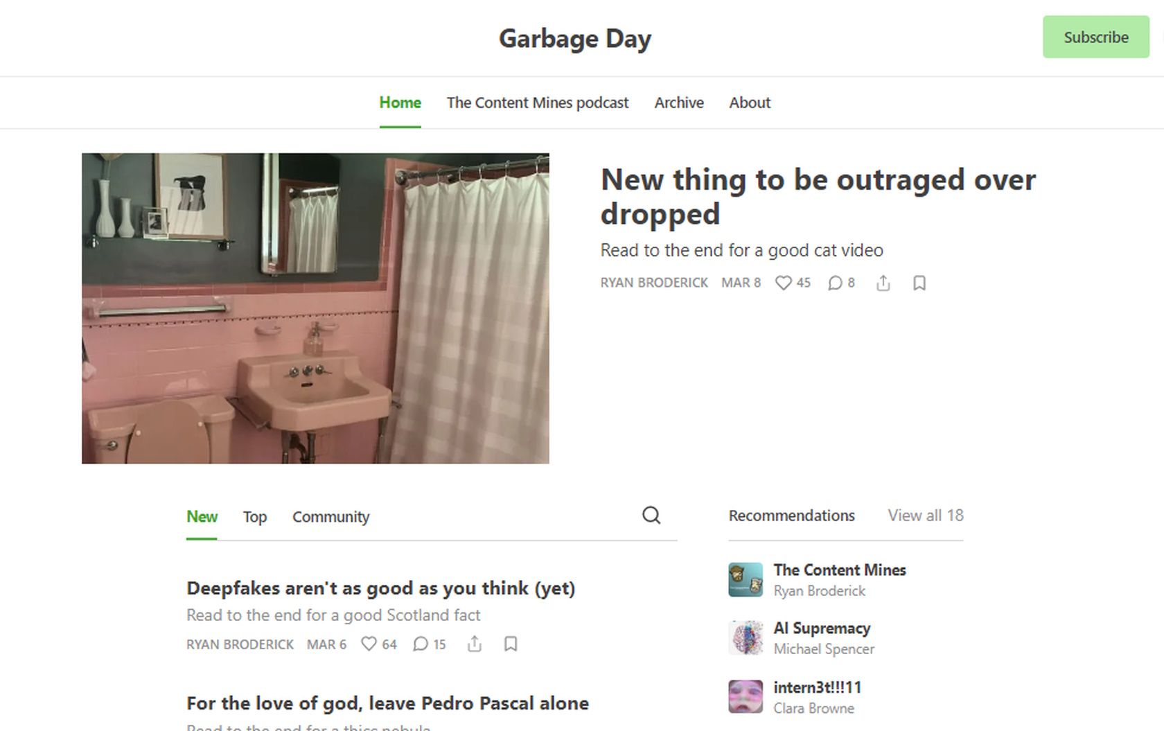 garbage day substack online technology newsletter