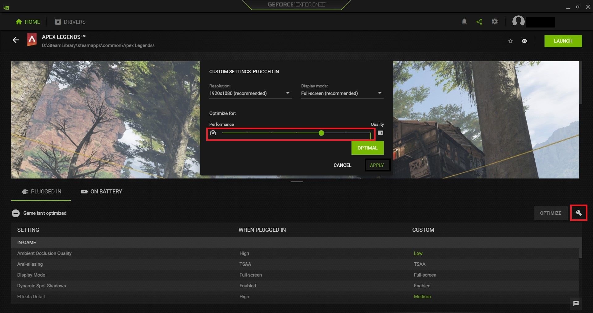 Geforce performance and quality slider 