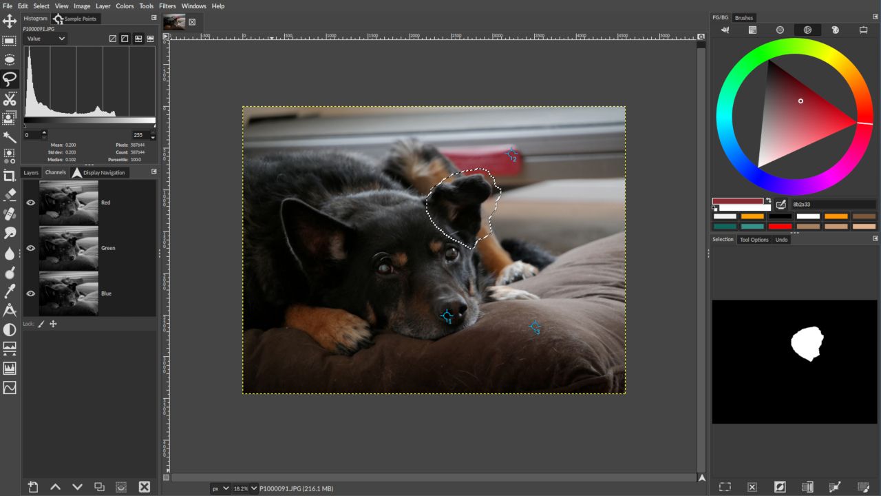GIMP 2.10 Possible layout for a photographer