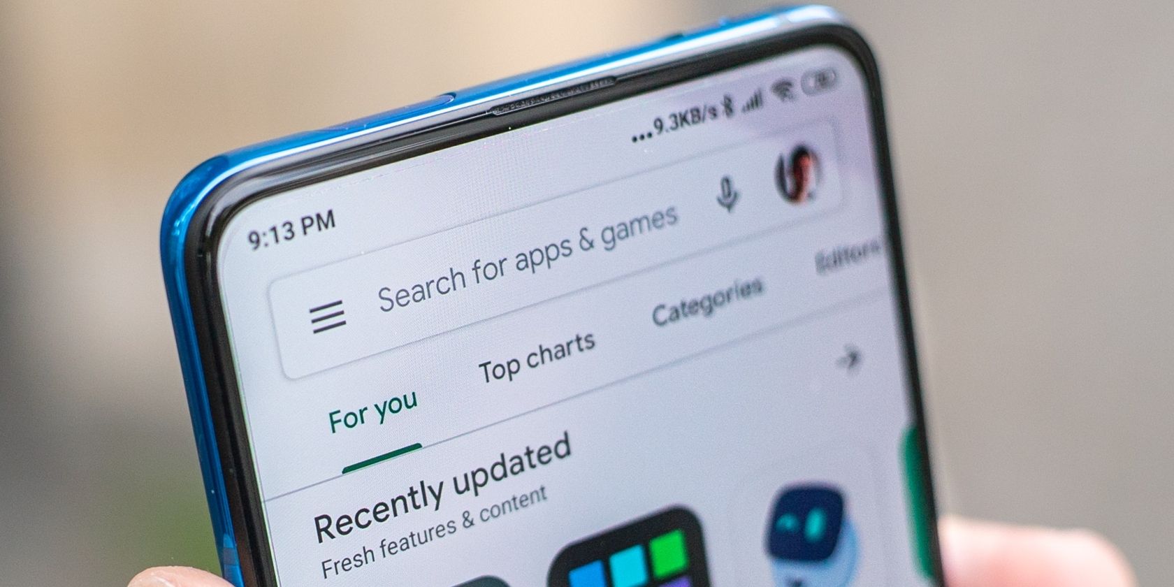 Google Play Store open on Android phone