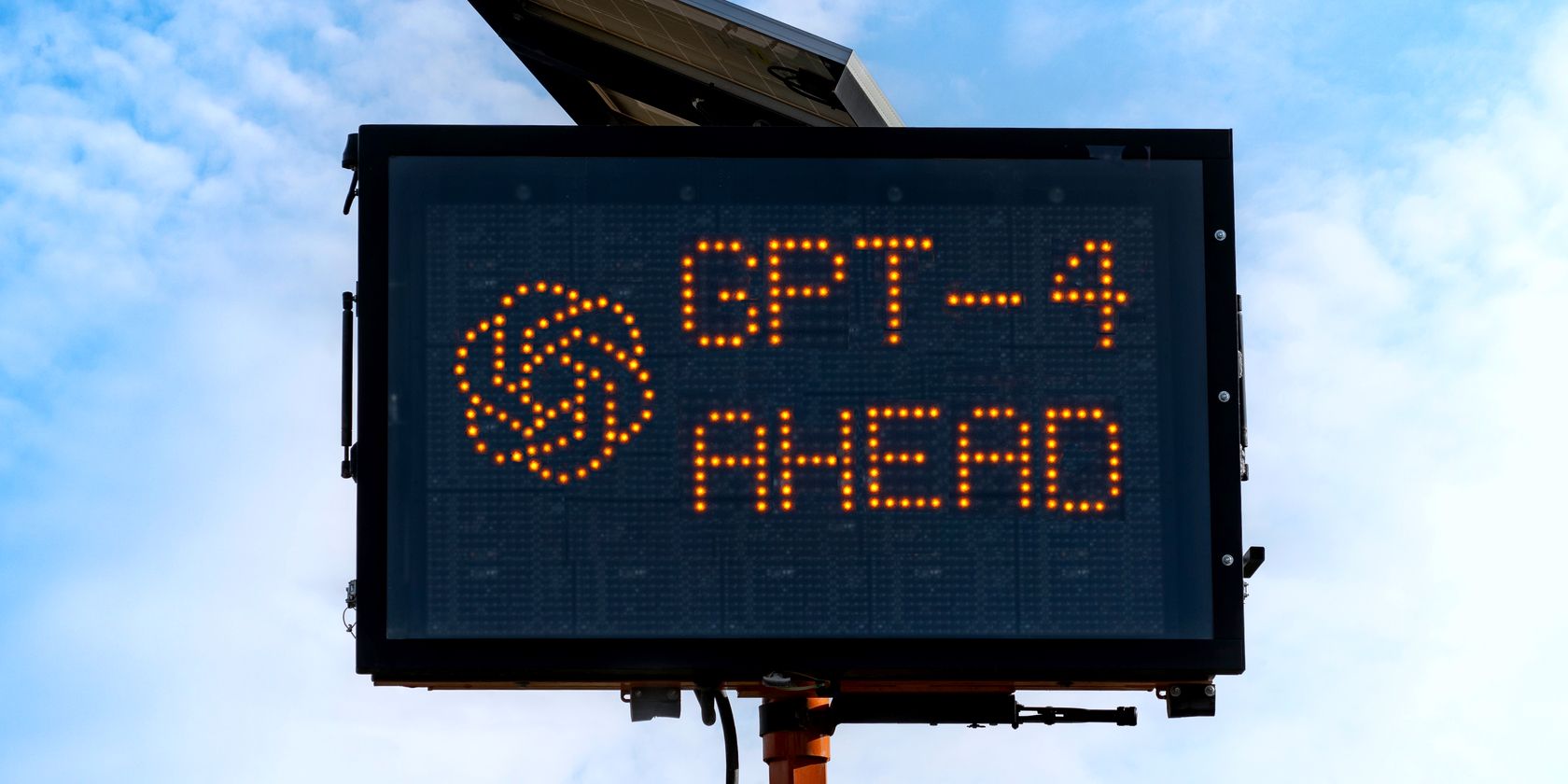 gpt-4 ahead sign on dot matrix display feature