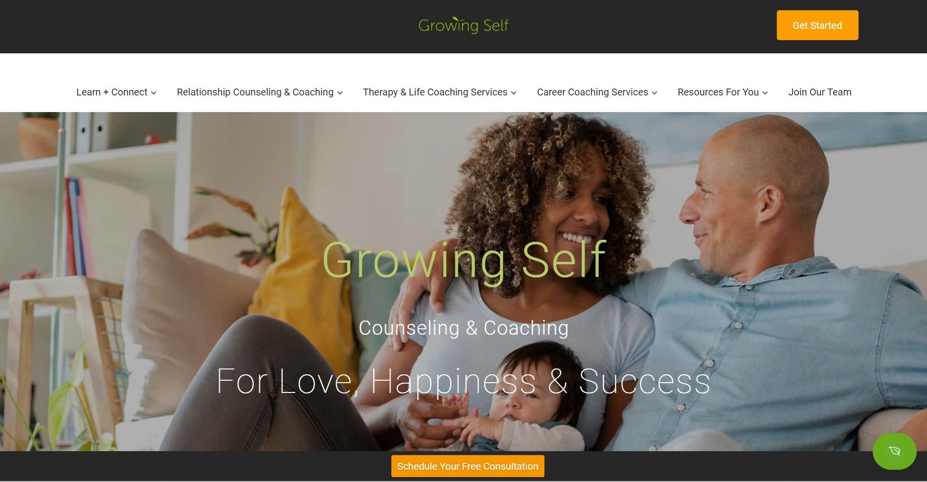 Home page on Growing Self website