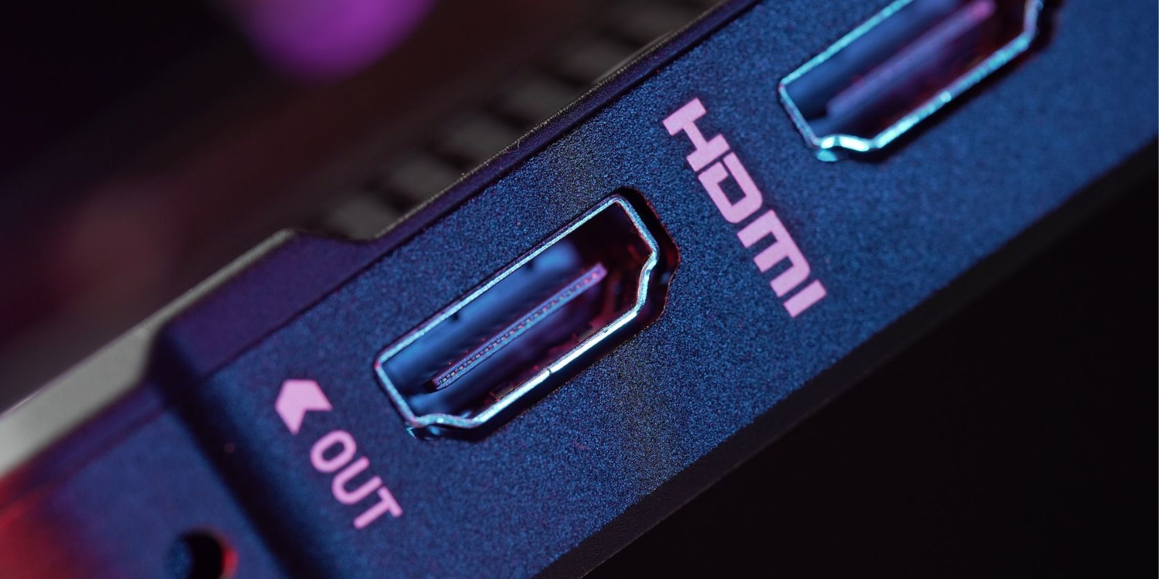 close up shot of hdmi ports