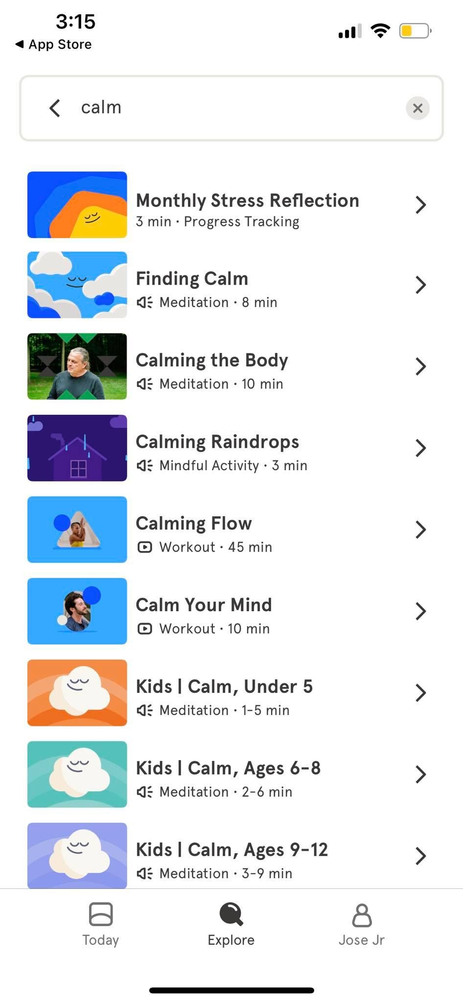 Calming Videos on Headspace
