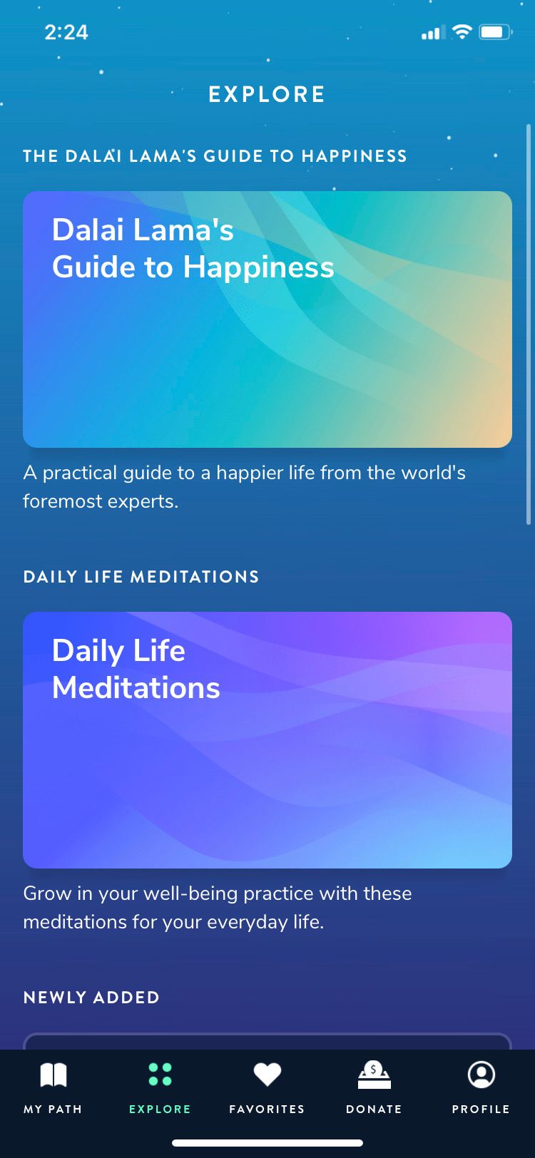 Healthy Minds Program app explore