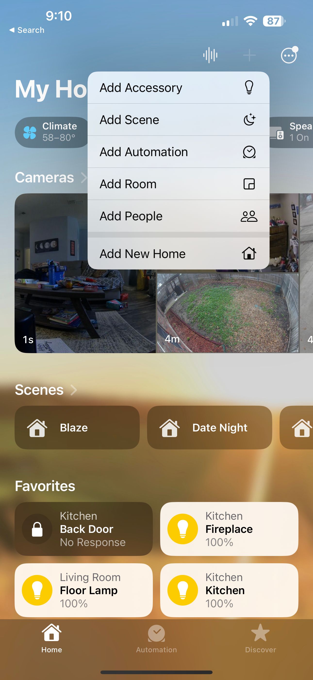 home app add automation