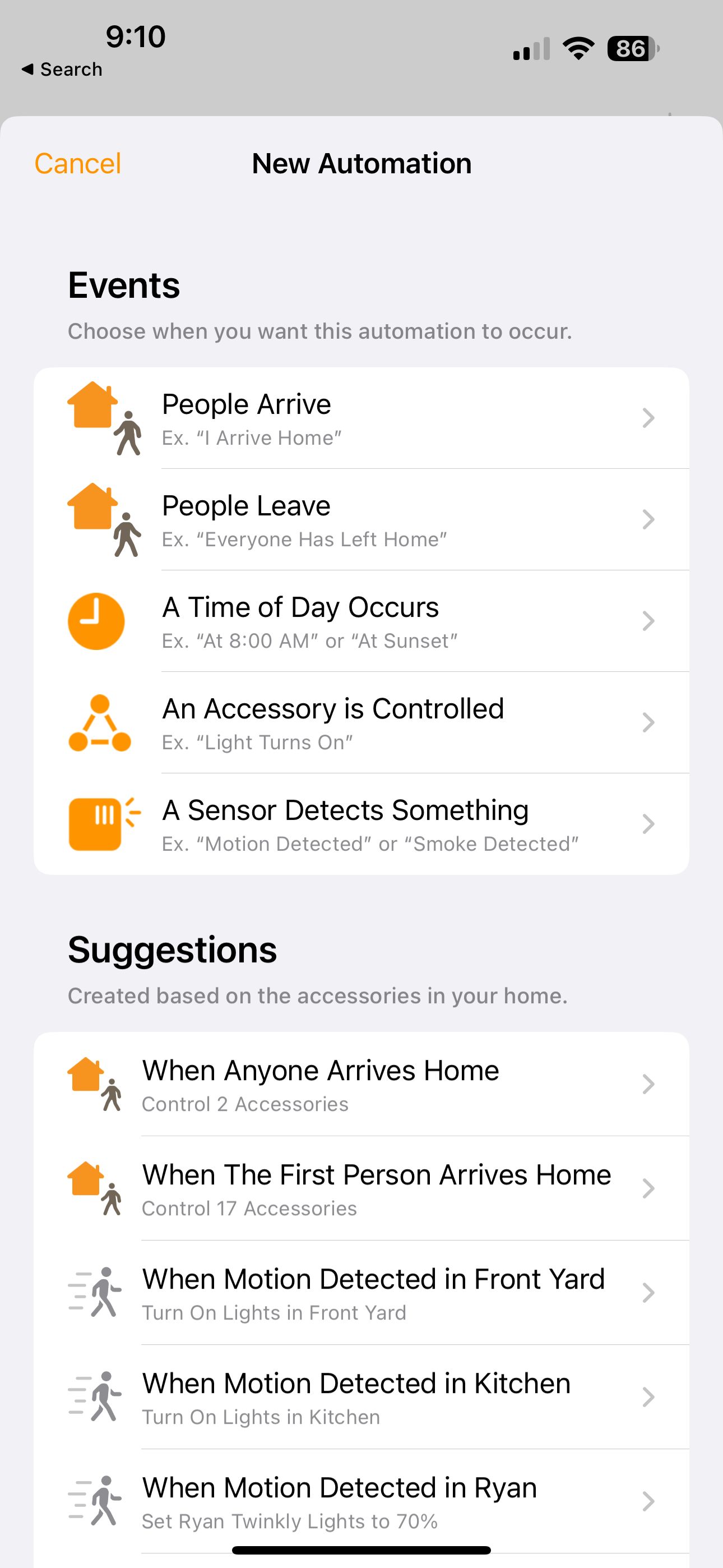 home app new automation
