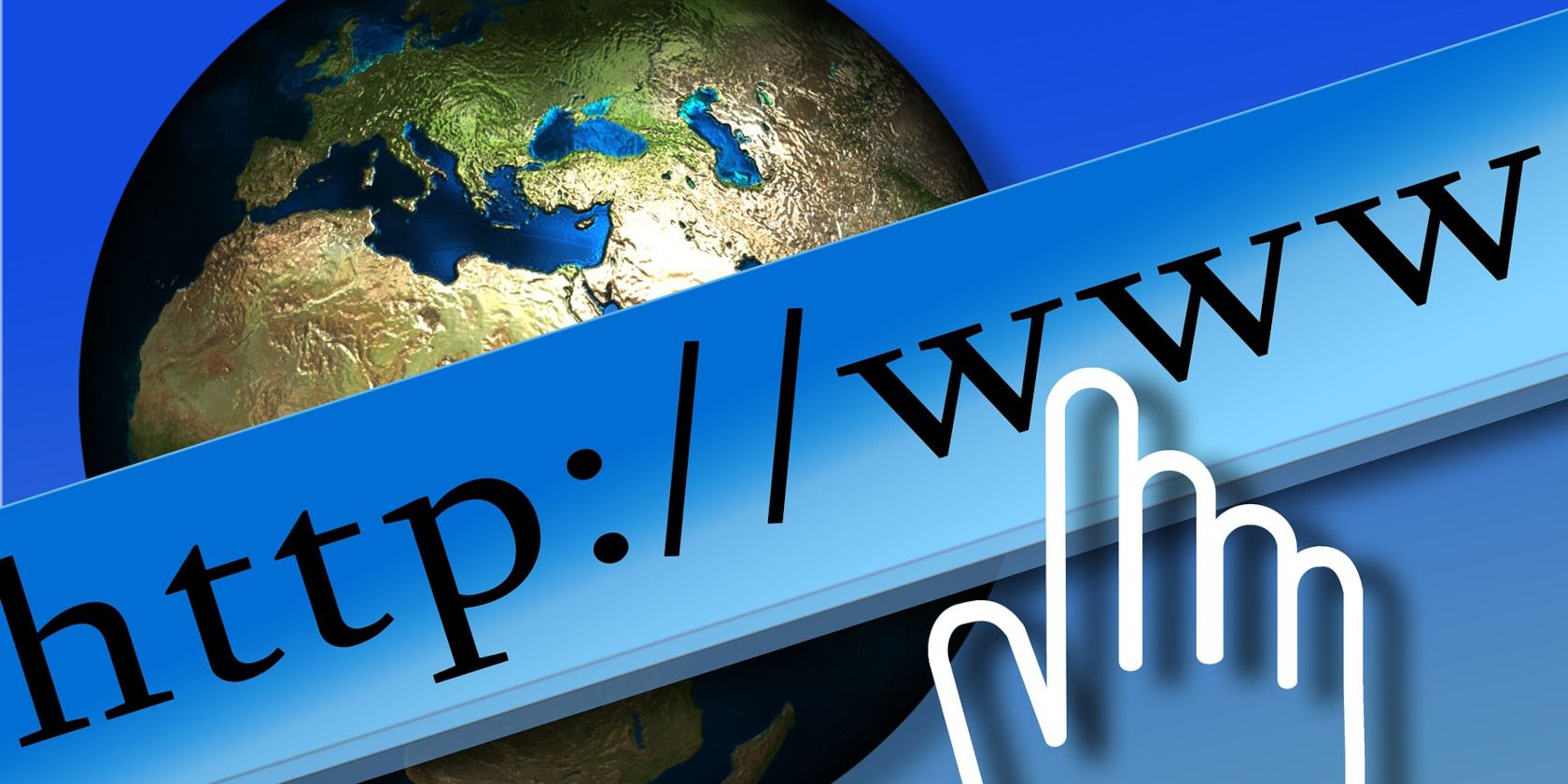 HTTP browser address over globe
