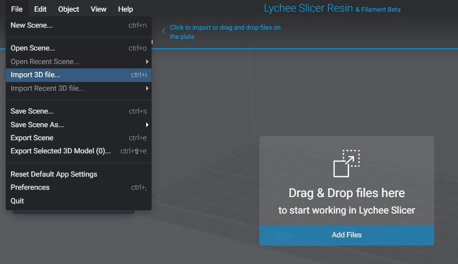 An option to import files to Lychee