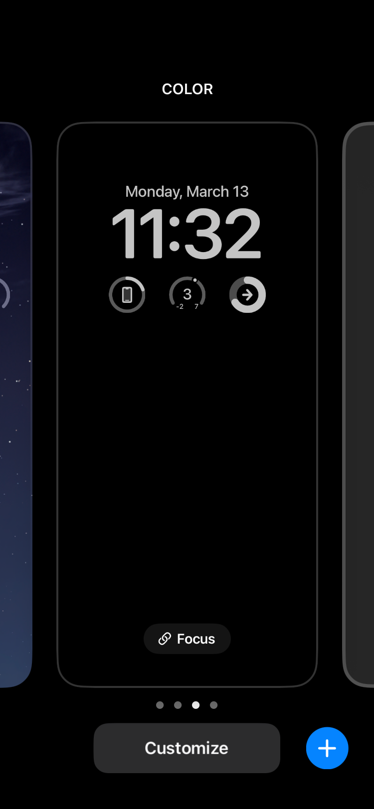 iOS 16 Customizable Lock Screen Edit Screen