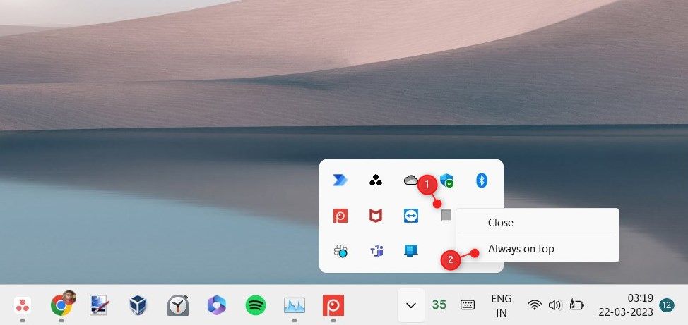Keep Task Manager Always-on-Top Using the Task Manager Notification icon