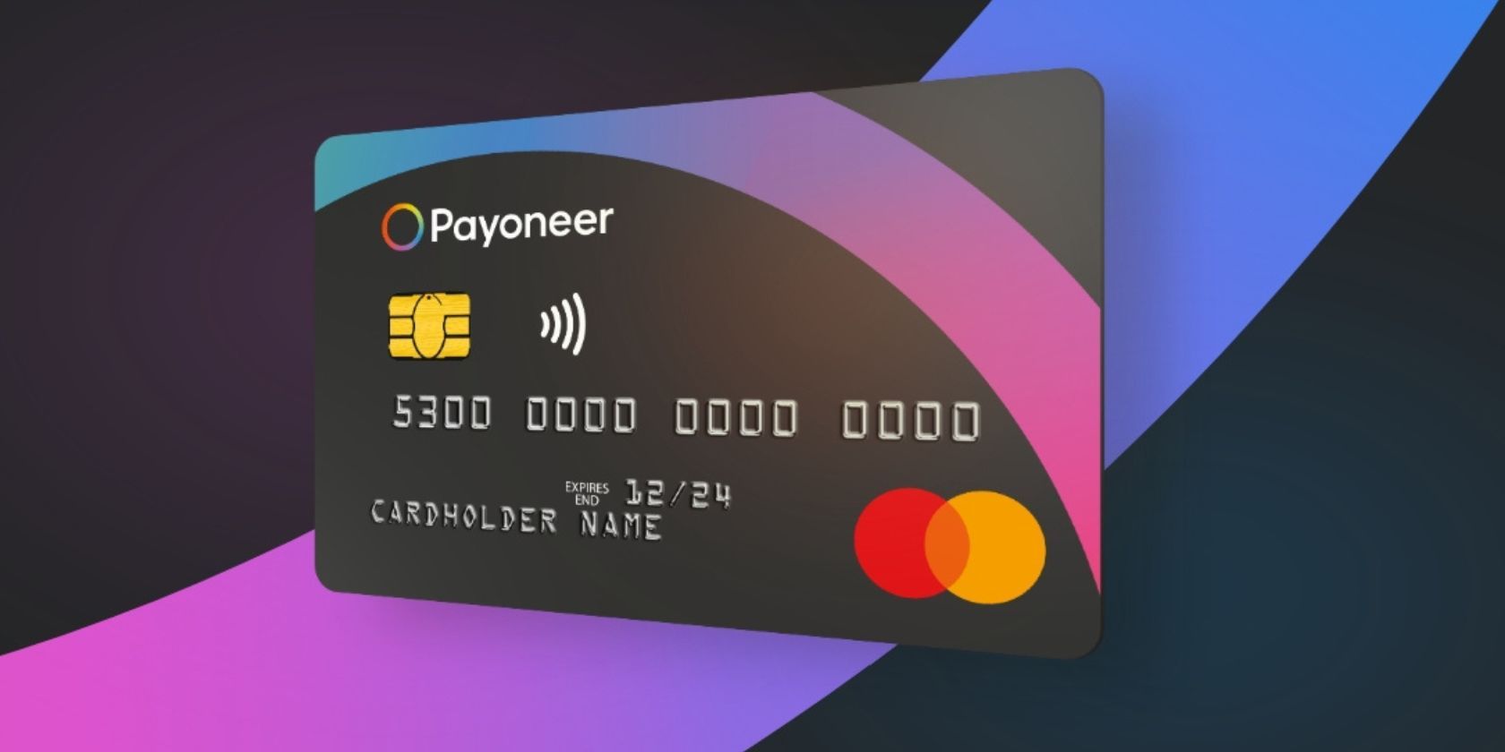 A demo physical Payoneer MasterCard