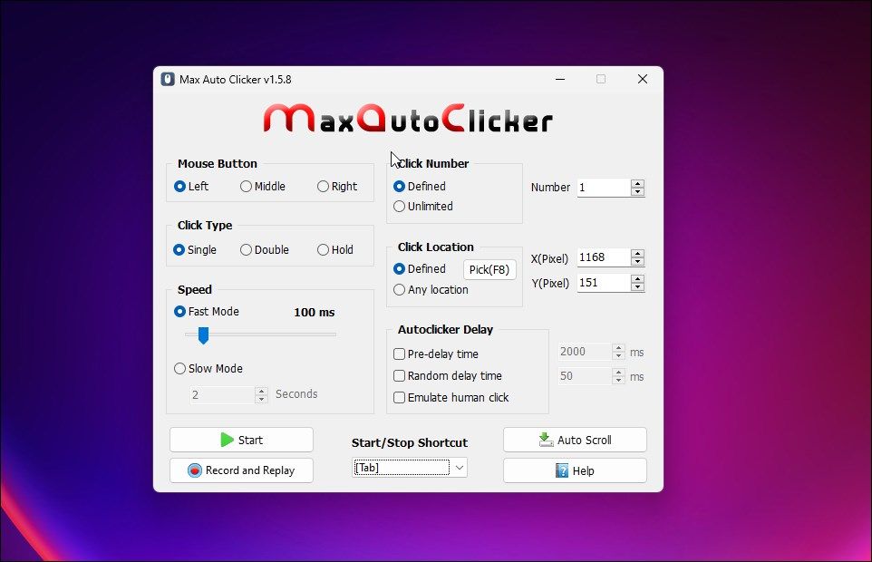 max auto clicker windows 11