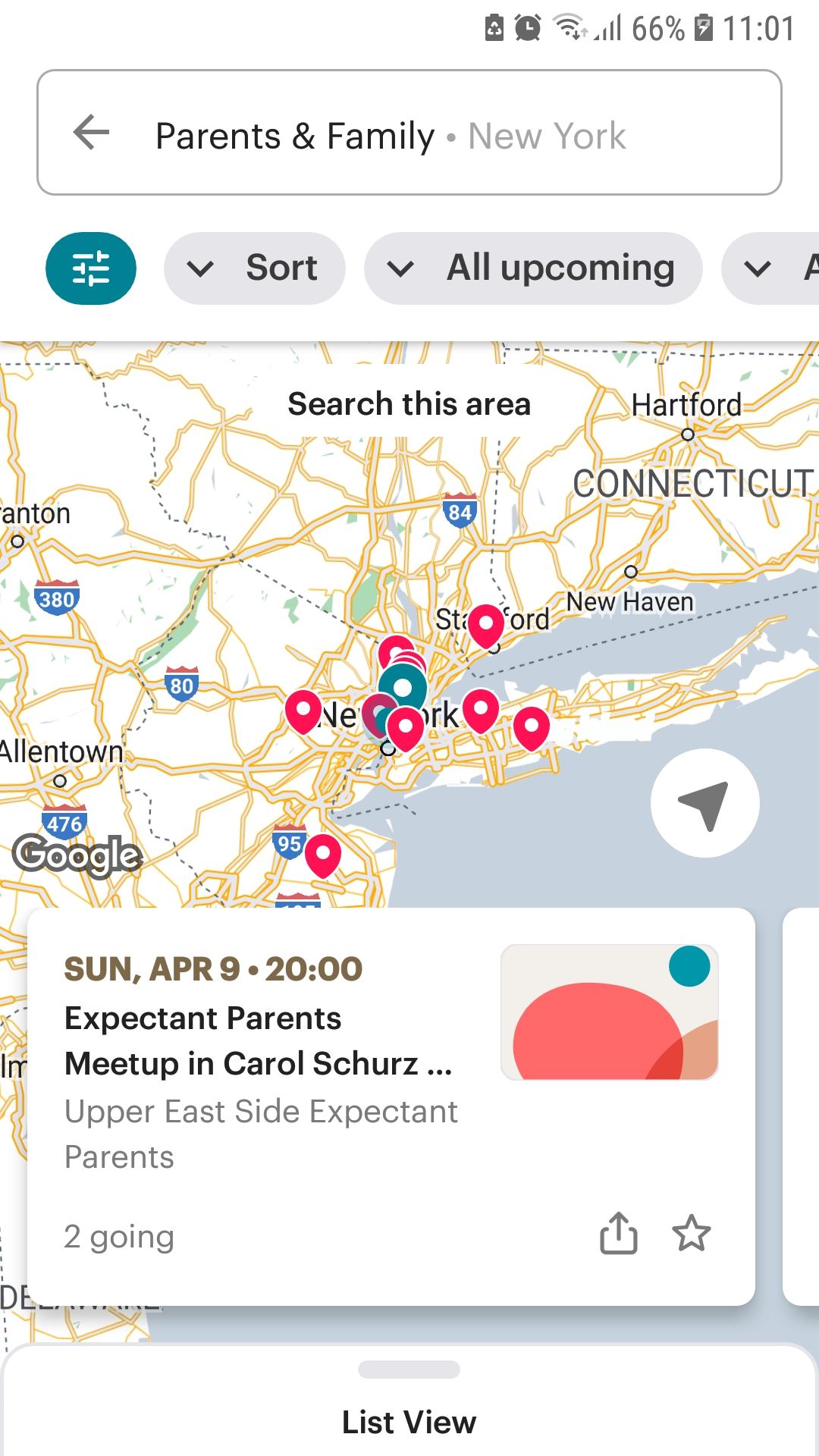 Meetup map رویدادهای اجتماعی گروه برنامه تلفن همراه