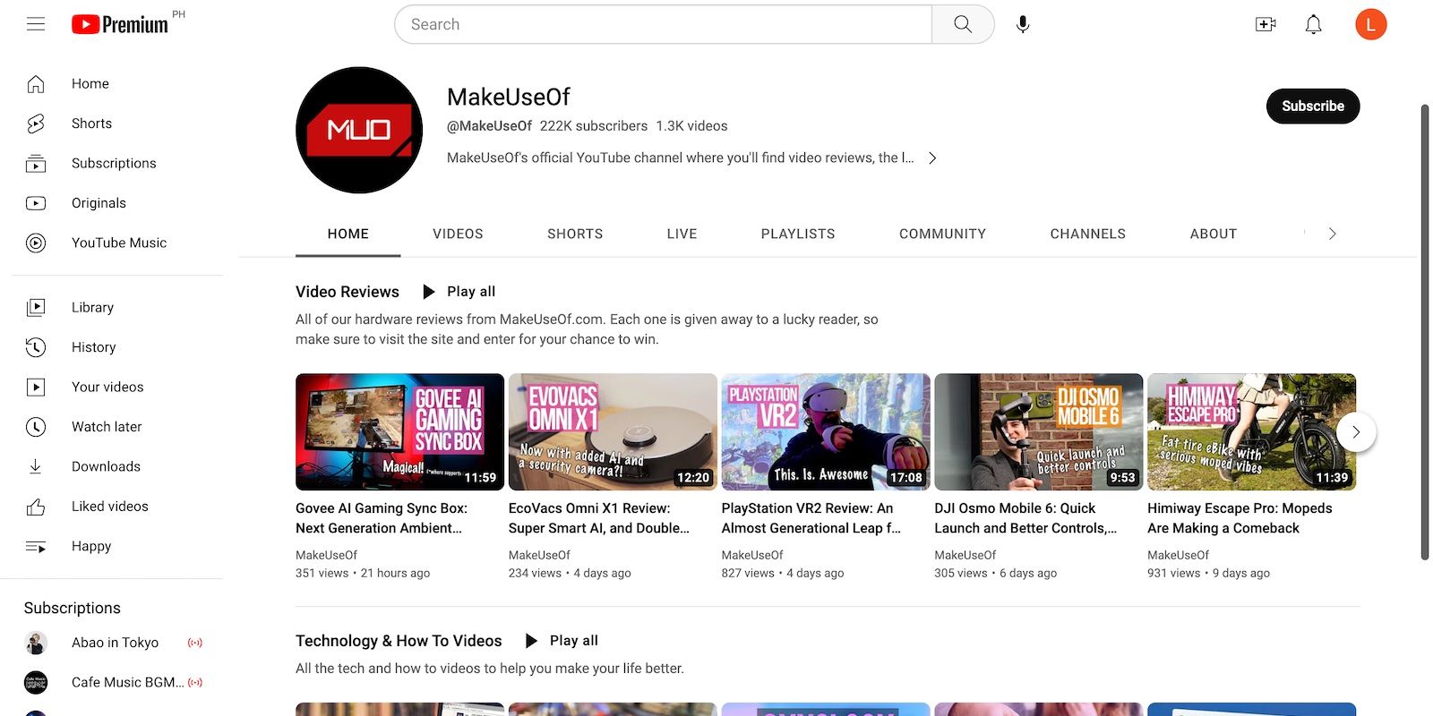 کانال YouTube MakeUseOf