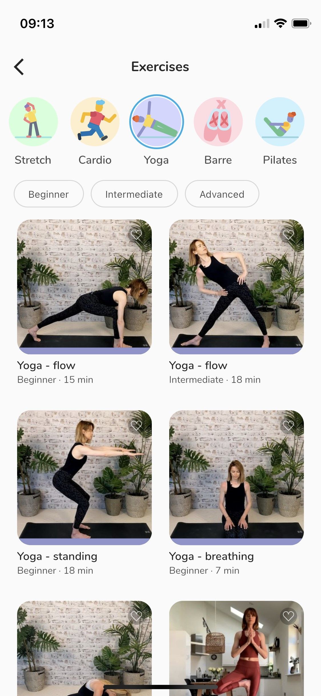 My Possible Self app - yoga videos