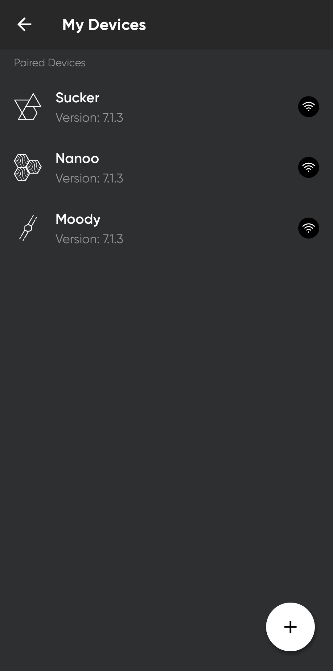 Nanoleaf App My Devices