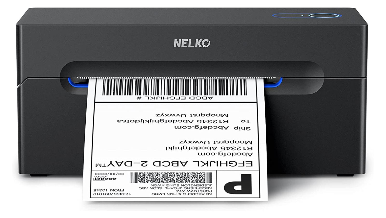 nelko printer with label being printed