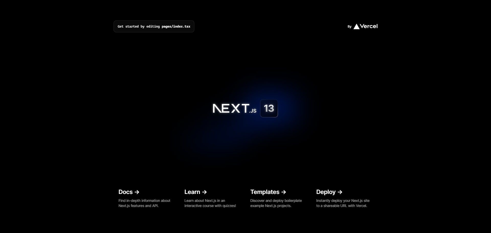 Nextjs dev server startup screen