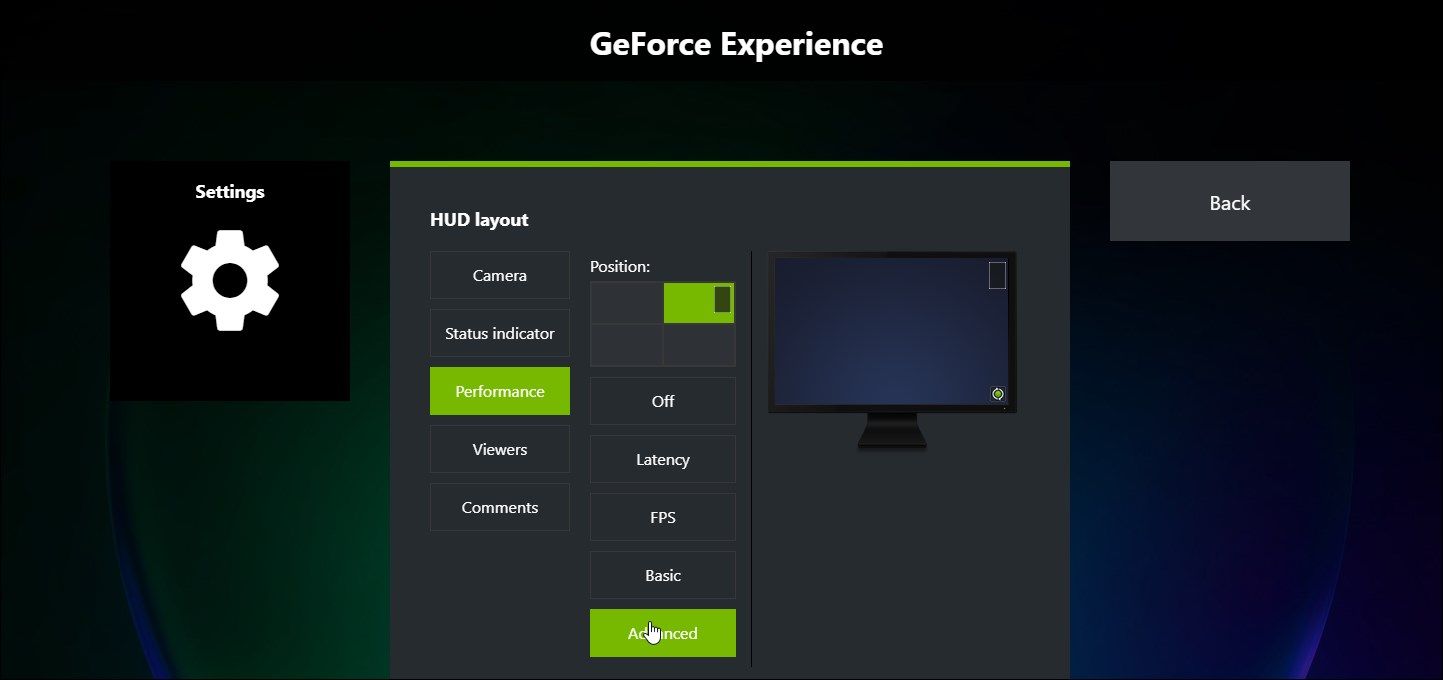 Advanced Nvidia Geforce Experience overlay