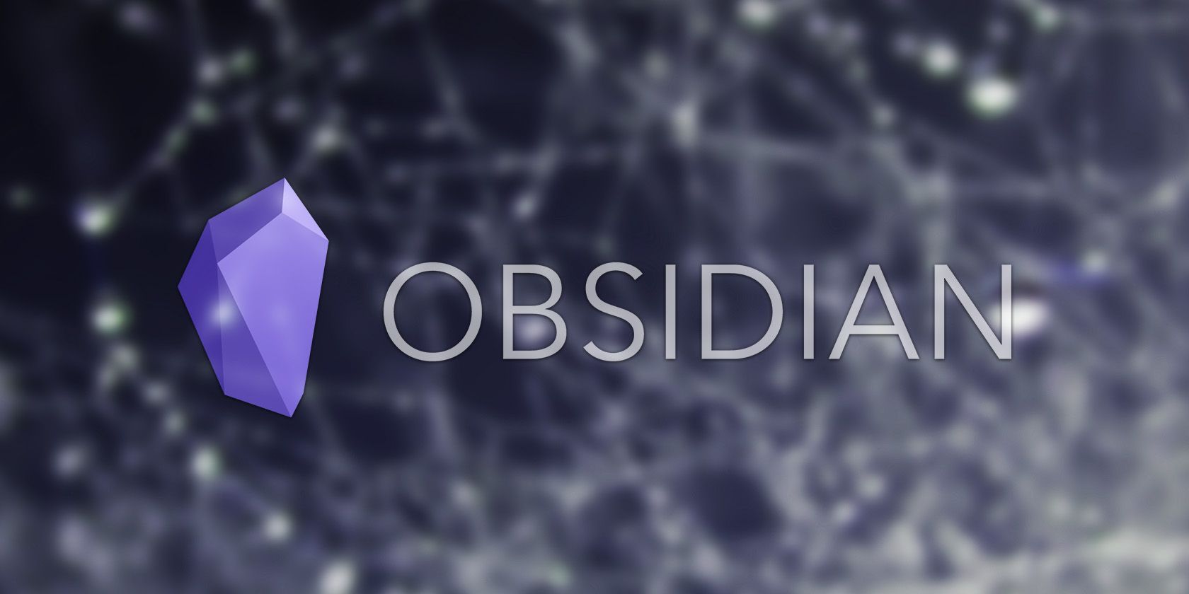 Obsidian logo on a background.