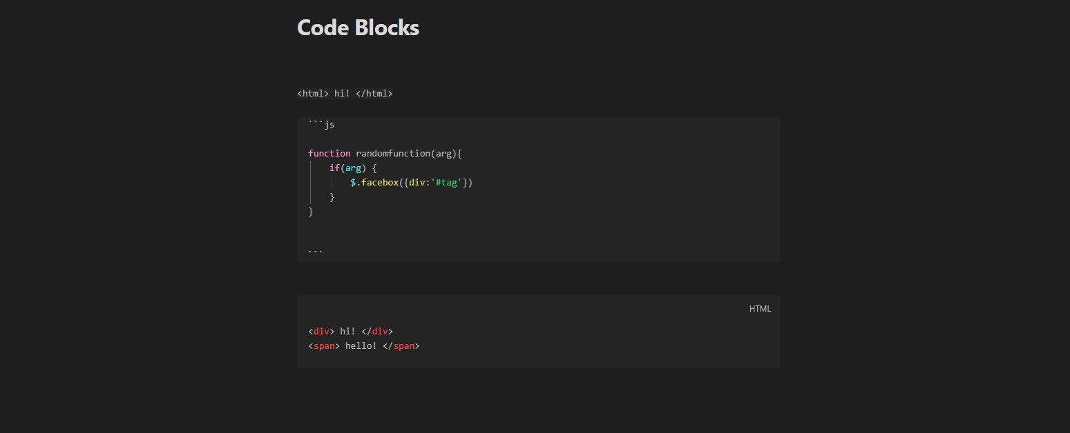 Code blocks in Obsidian
