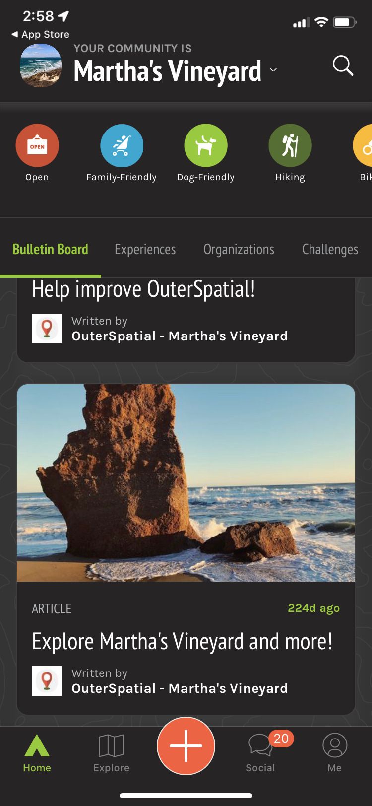 OuterSpatial app Martha's Vineyard