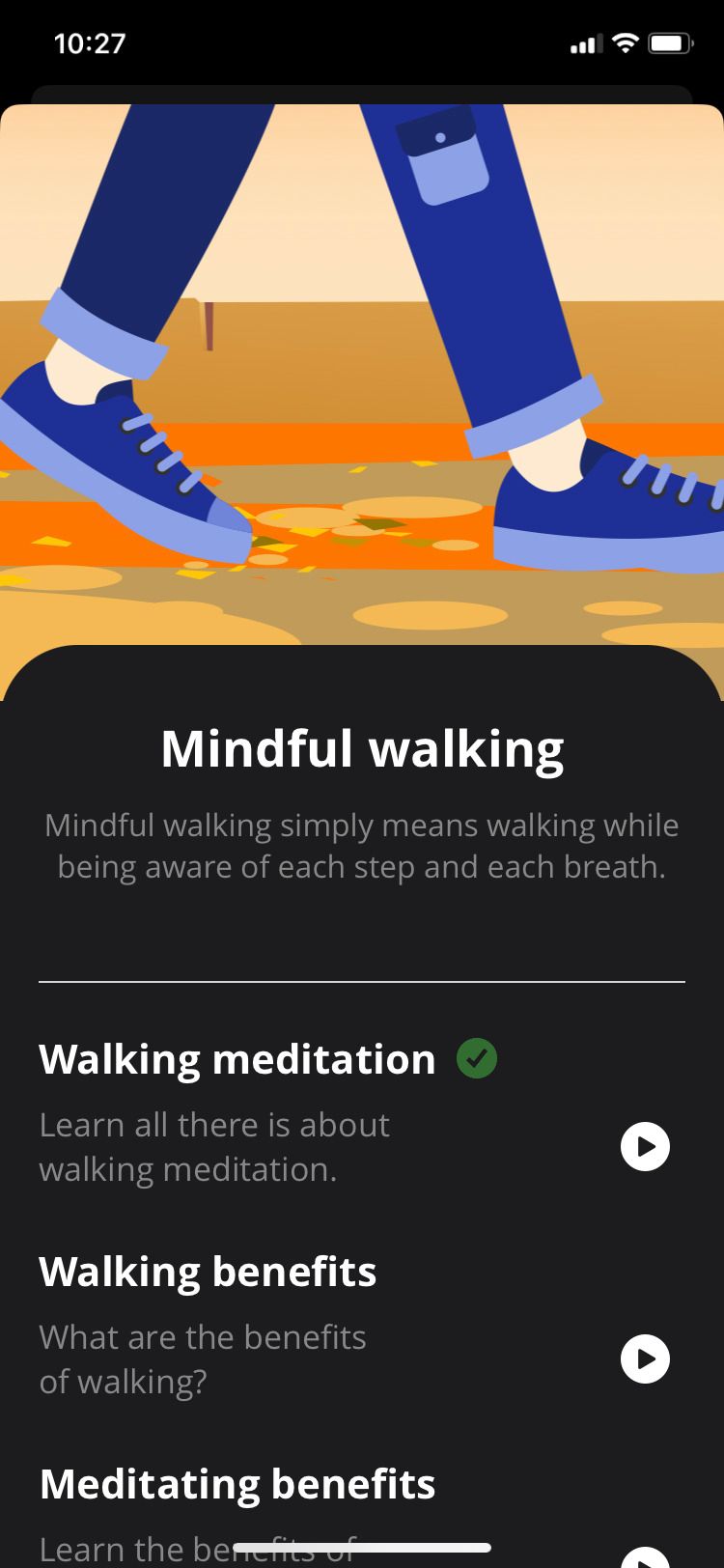 Paceful app Mindful Walking basics