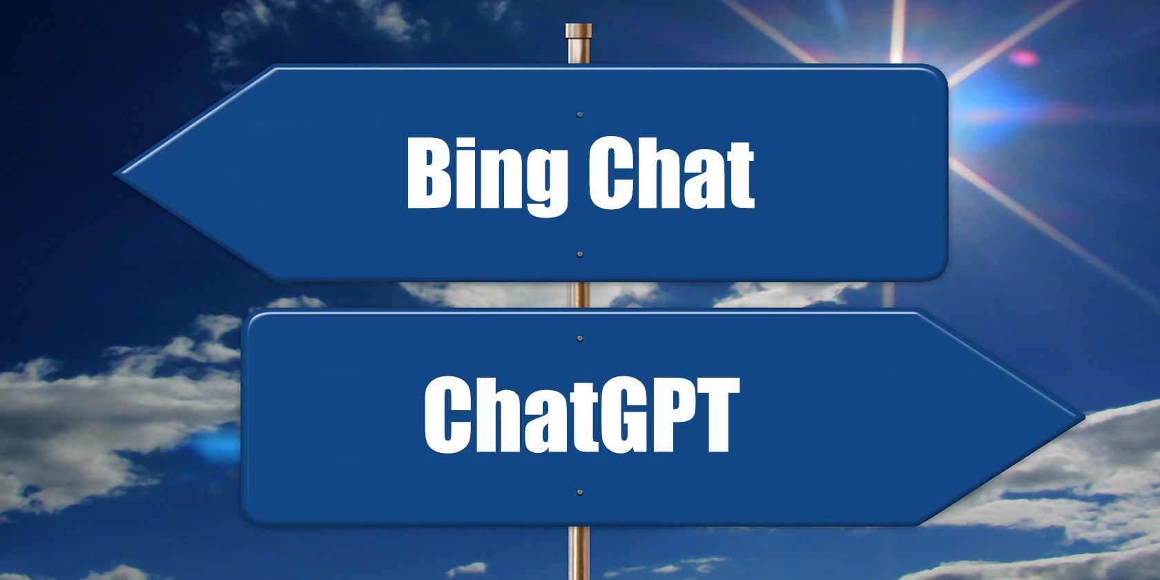 Picture showing Bing Chat and ChatGPT on arrowed sigsn