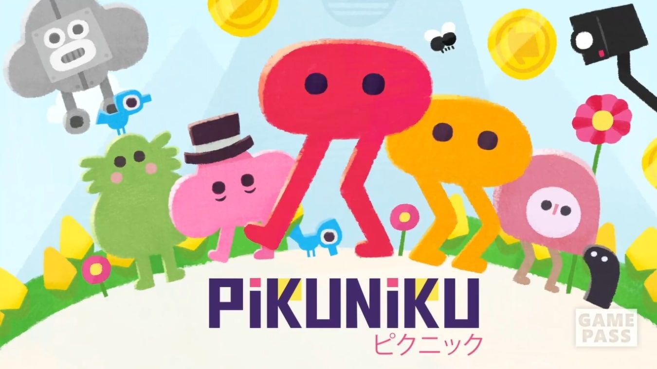 A screenshot taken on an Xbox Series X of the title screen for Pikuniku 