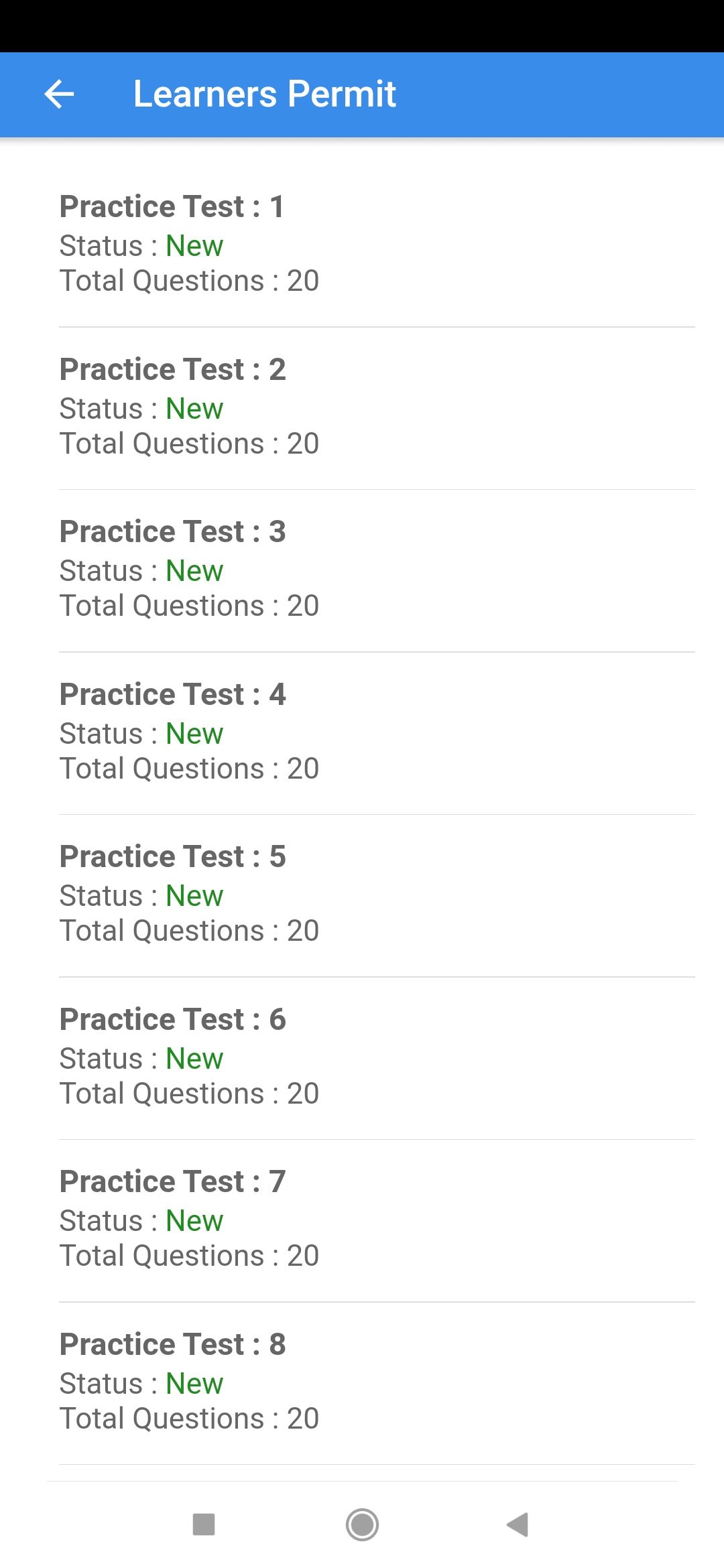 practice test USA app learners permit