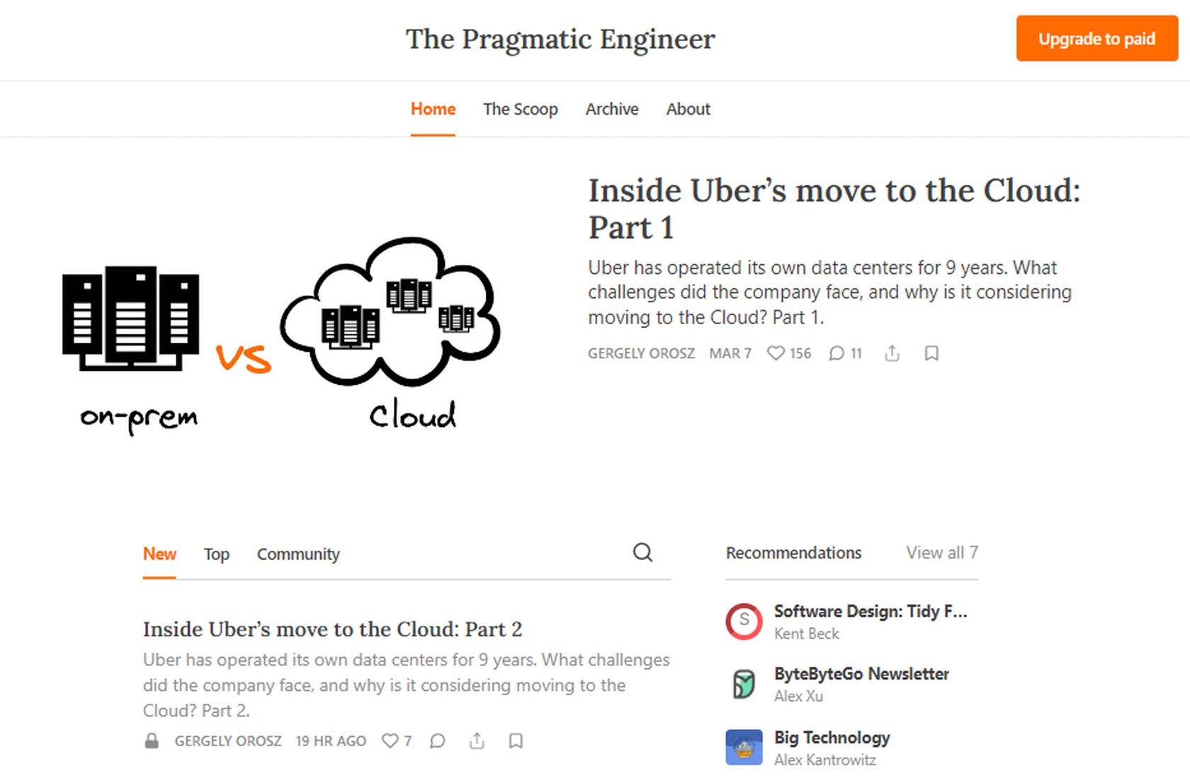 pragmatic engineer substack online technology newsletter