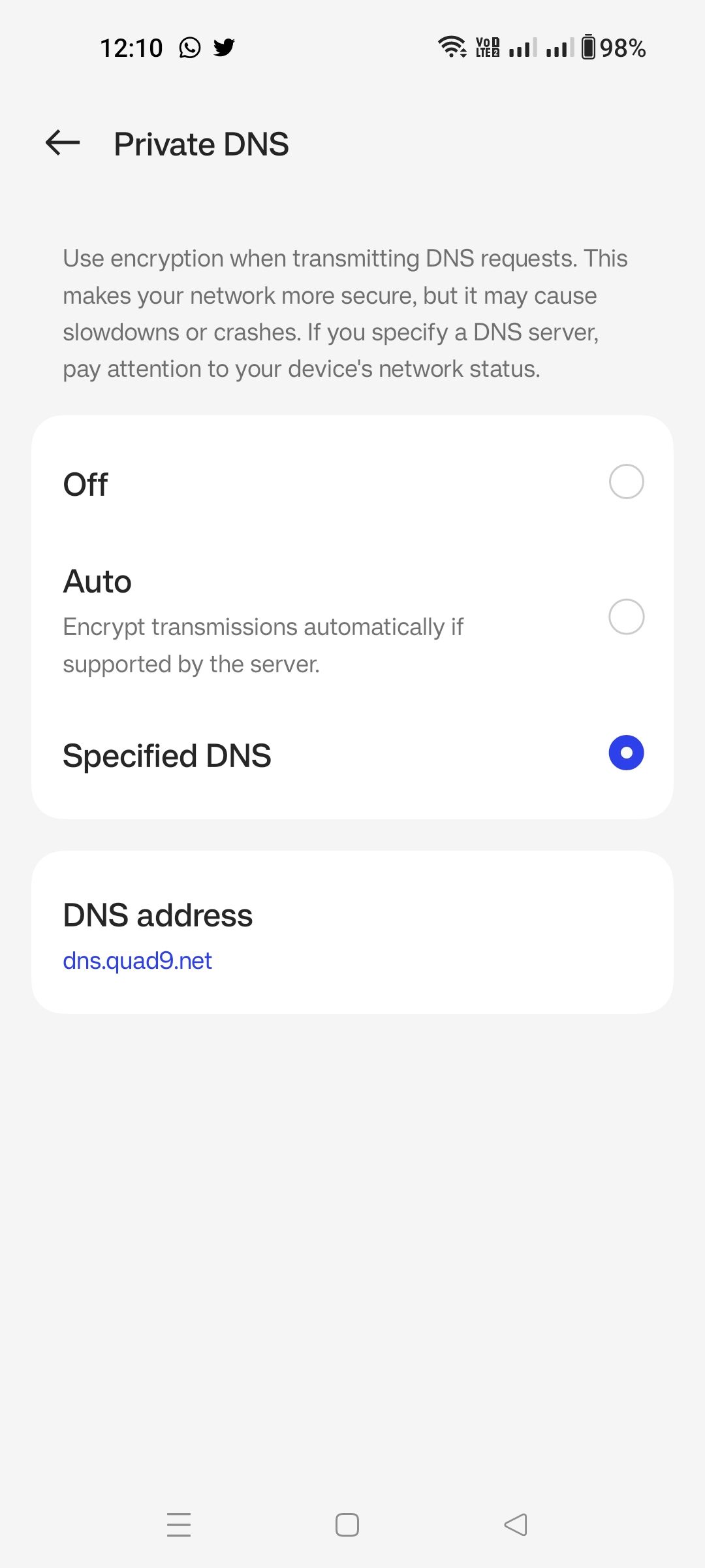 Scrneenshot-of-Specified-Private-DNS