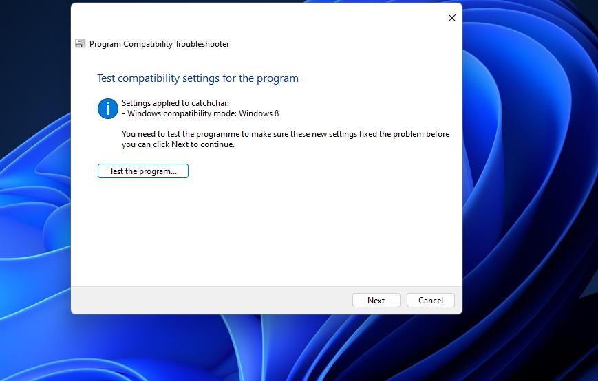The Program Compatibility Troubleshooter