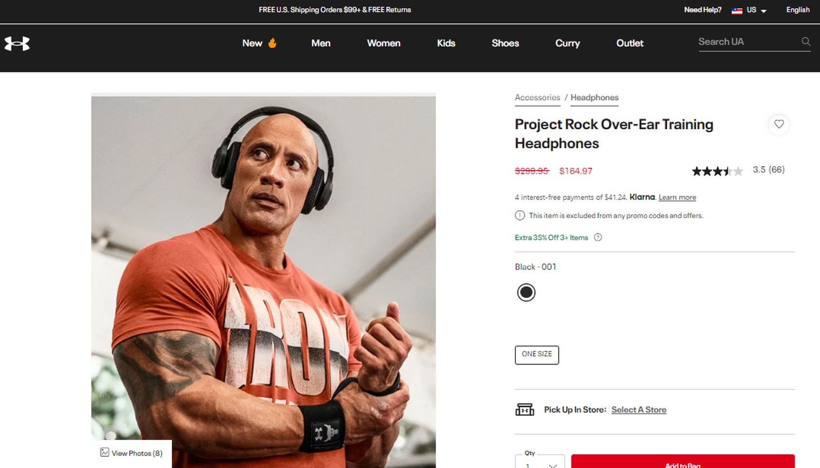 Under Armour project rock over-ear training headphones