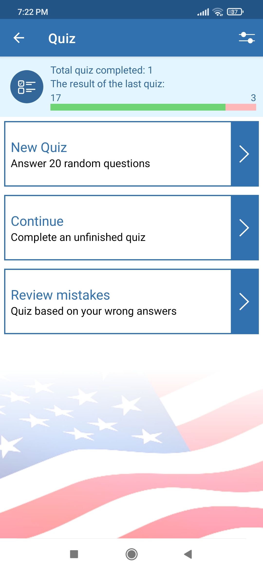 Road signs - US Traffic Rules quiz page