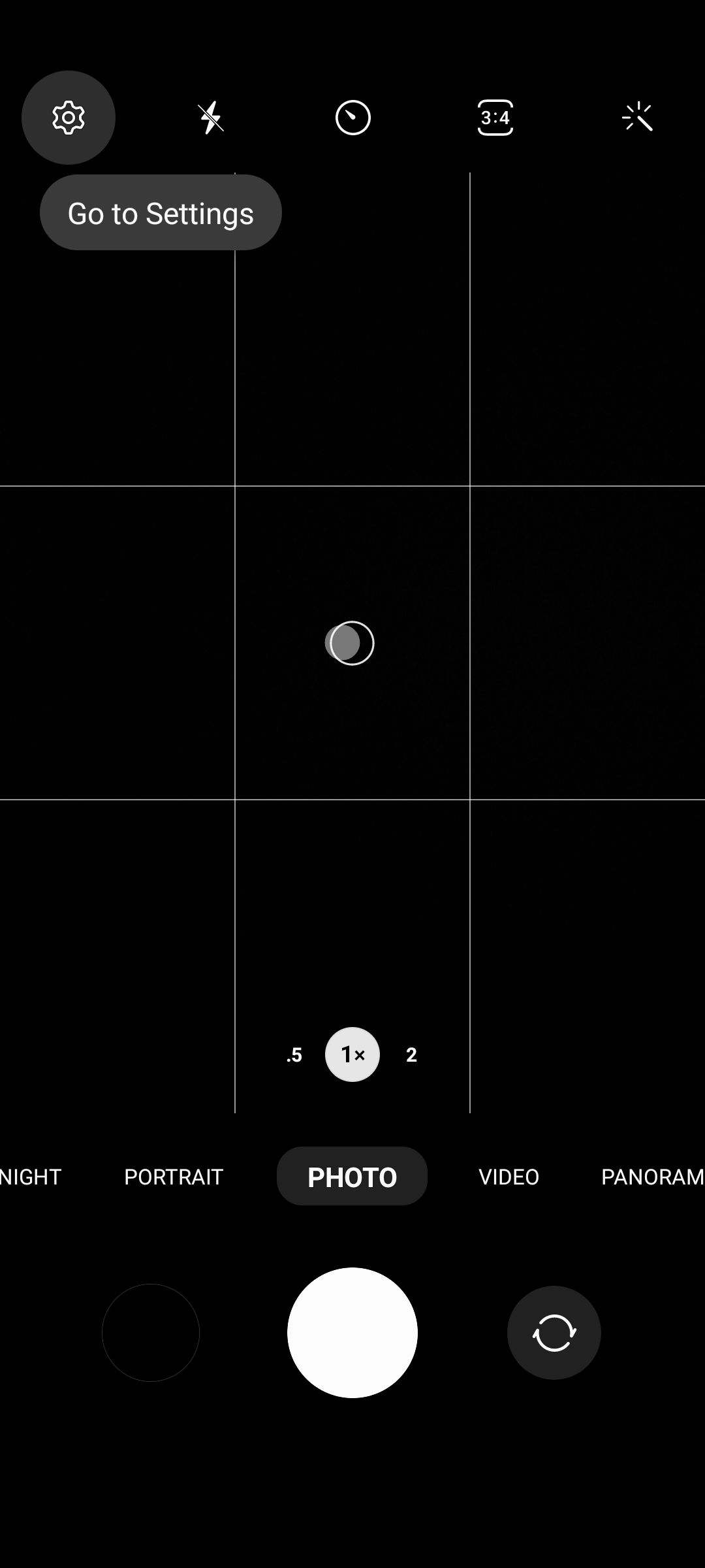 Samsung Camera app viewfinder