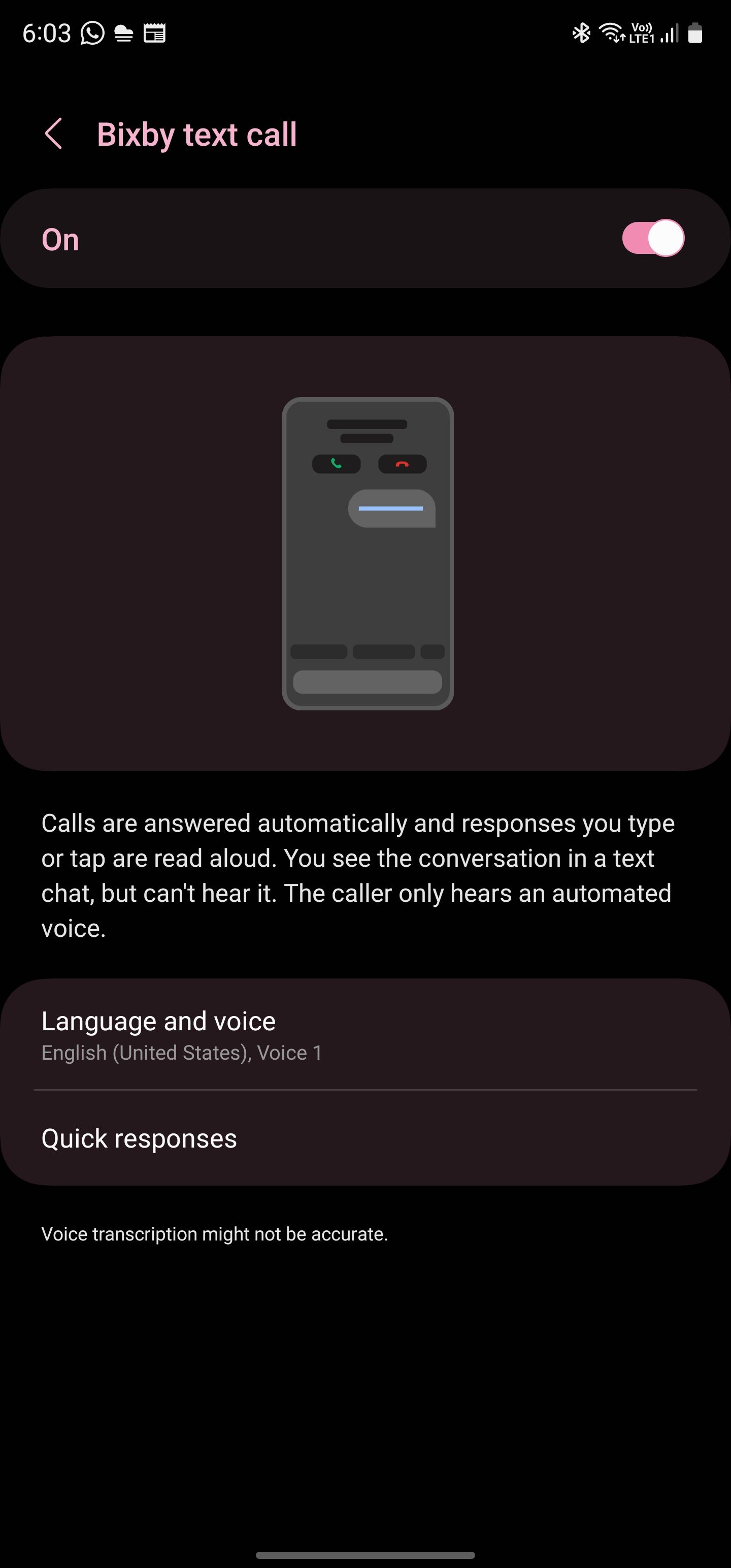 Bixby Text Call on Samsung Galaxy S23