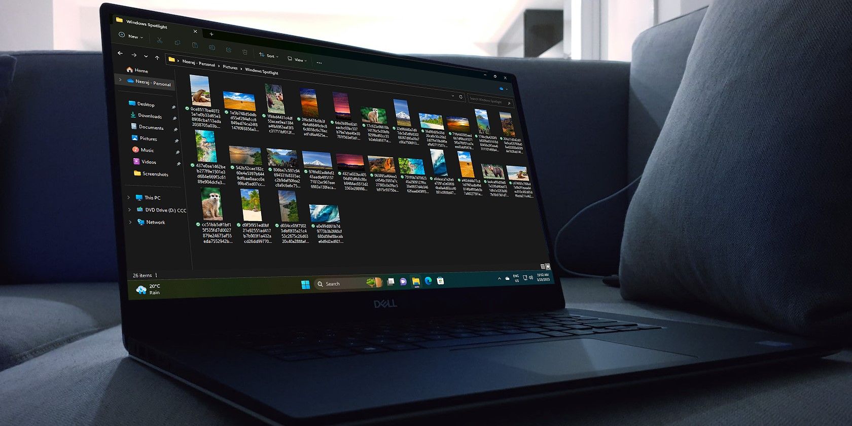 Windows Laptop With Windows Spotlight Images Folder