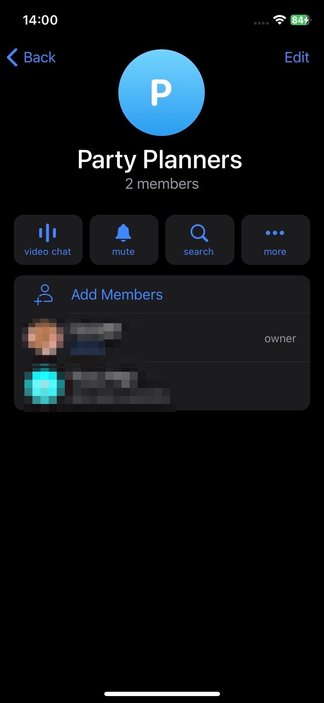Screenshot of a group in Telegram